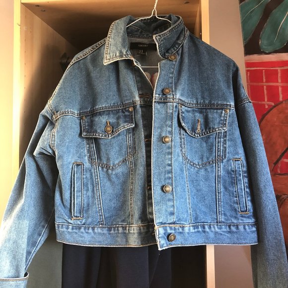 cropped jean jacket - Picture 1 of 2